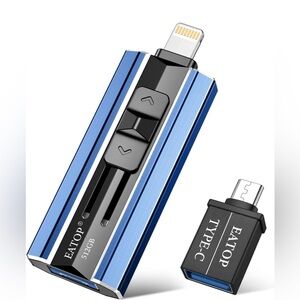 1TB Flash Drive Intended for iPhone iPad—brand new —blue